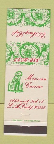 Matchbook Cover - El Amigo Cafe Mexican Restaurant Los Angeles CA