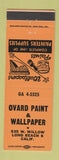 Matchbook Cover - Ovard Paint Wallpaper Long Beach CA