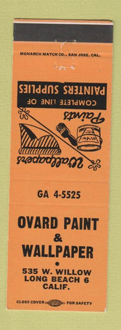 Matchbook Cover - Ovard Paint Wallpaper Long Beach CA