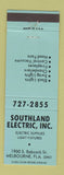 Matchbook Cover - Southland Electric Melbourne FL