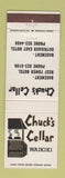 Matchbook Cover - Chuck's Cellar Restaurant Waikiki Hawaii