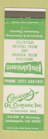 Matchbook Cover - Crescent Oil Company Indianapolis IN