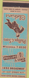 Matchbook Cover - Phillips Sons men's Clothes New York City