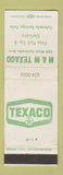 Matchbook Cover - M&M Texaco oil gas Colorado Springs