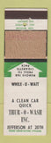 Matchbook Cover - Thur O Wash Car Wash