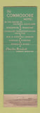 Matchbook Cover - Commodore Apartment Hotel Cleveland OH