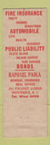 Matchbook Cover - Raphael Paola Real Estate Insurance Providence RI