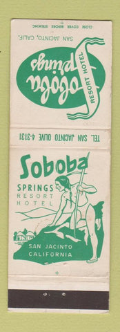 Matchbook Cover - Soboba Springs Resort Hotel San Jacinto CA