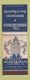 Matchbook Cover - Harrisburger Hotel Harrisburg PA