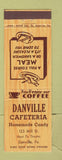 Matchbook Cover - Danville Cafeteria Danville PA