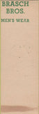 Matchbook Cover - Brasco Bros Men's Clothes Detroit MI SAMPLE