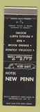 Matchbook Cover - Hotel New Penn New Castle PA