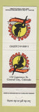 Matchbook Cover - Central Palace Casino Central City Colorado girlie