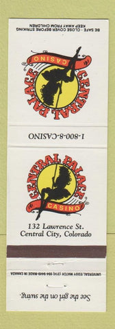 Matchbook Cover - Central Palace Casino Central City Colorado girlie