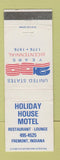 Matchbook Cover - Holiday House Motel Fremont IN 1976