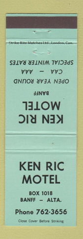 Matchbook Cover - Ken Ric Motel Banff AB