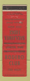 Matchbook Cover - Rodero Club Lewiston ID Sacajawea Lodge WORN
