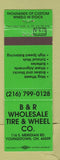 Matchbook Cover - B&B Wholesale Tire Wheel Youngstown OH