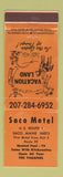 Matchbook Cover - Saco Motel Saco ME Paganos
