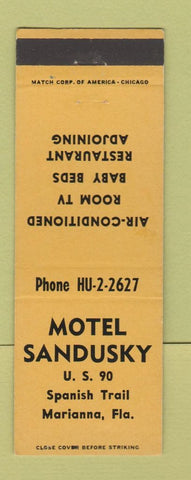 Matchbook Cover - Motel Sandusky Marianna FL