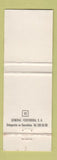 Matchbook Cover - Hotel Erts Spain WEAR