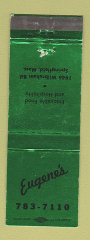 Matchbook Cover - Eugene's Restaurant Springfield MA WEAR