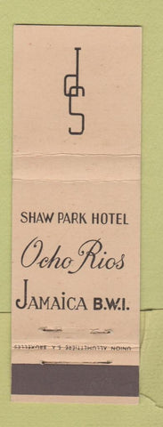 Matchbook Cover - Shaw Park Hotel Ocho Rios Jamaica