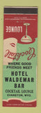 Matchbook Cover - Hotel Waldemar Bar Evanston WY