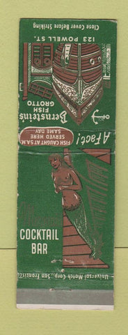 Matchbook Cover - Bernstein's Fish Grotto San Francisco CA mermaid girlie