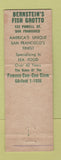Matchbook Cover - Bernstein's Fish Grotto San Francisco CA mermaid girlie