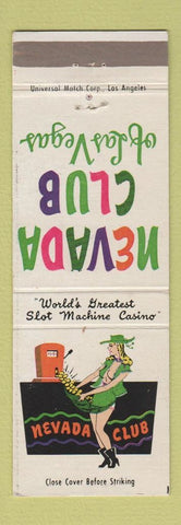 Matchbook Cover - Nevada Club Casino Las Vegas NV girlie