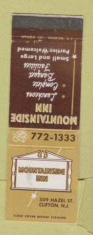 Matchbook Cover - Mountainside Inn Clifton NJ WEAR