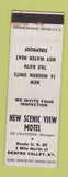 Matchbook Cover - New Scenic View Motel Renfro Valley KY WEAR