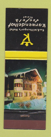 Matchbook Cover - Wilberger's Hotel Karwendelhof Seefeld Tirol