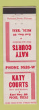 Matchbook Cover - Katy Courts Motel Pecos TX