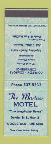 Matchbook Cover - Mariner Motel Woodstock ON WEAR