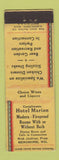 Matchbook Cover - Hotel Marion Menomonie WI