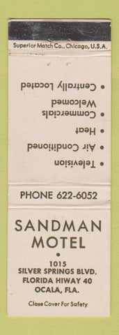 Matchbook Cover - Sandman Motel Ocala FL WEAR