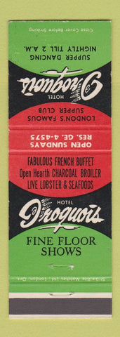 Matchbook Cover - Hotel Iroquois London ON