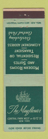 Matchbook Cover - The Mayflower Hotel New York City