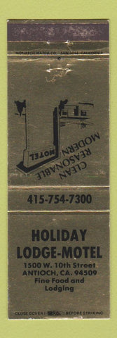 Matchbook Cover - Holiday Lodge Motel Antioch CA