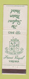 Matchbook Cover - Skyline Motor Hotel Front Royal VA WEAR