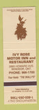 Matchbook Cover - Ivy Rose Motor Inn Restaurant Windsor ON