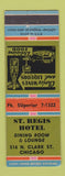 Matchbook Cover - St Regis Hotel Chicago IL