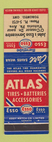 Matchbook Cover - Esso oil gas John's Toronto ON WEAR