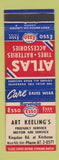 Matchbook Cover - Esso oil gas Art Keeling's West Hill ON
