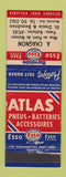 Matchbook Cover - Esso oil gas A Chagnon Montreal QC Atlas Tires