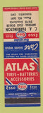 Matchbook Cover - Esso oil gas CA Parrington Toronto ON Atlas Tires WEAR