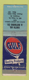 Matchbook Cover - Gulf oil gas Smith Freeport IL WORN