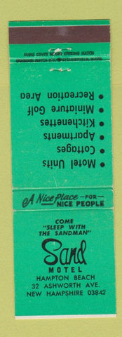 Matchbook Cover - Sand Motel Hampton Beach NH GREEN